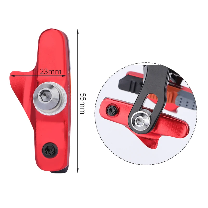 Road Bike Brake Pads V-brake Pad Mud Trough Silent Aluminum Alloy Rim C Brake Pads Rubber Sheet Bicycle Accessories