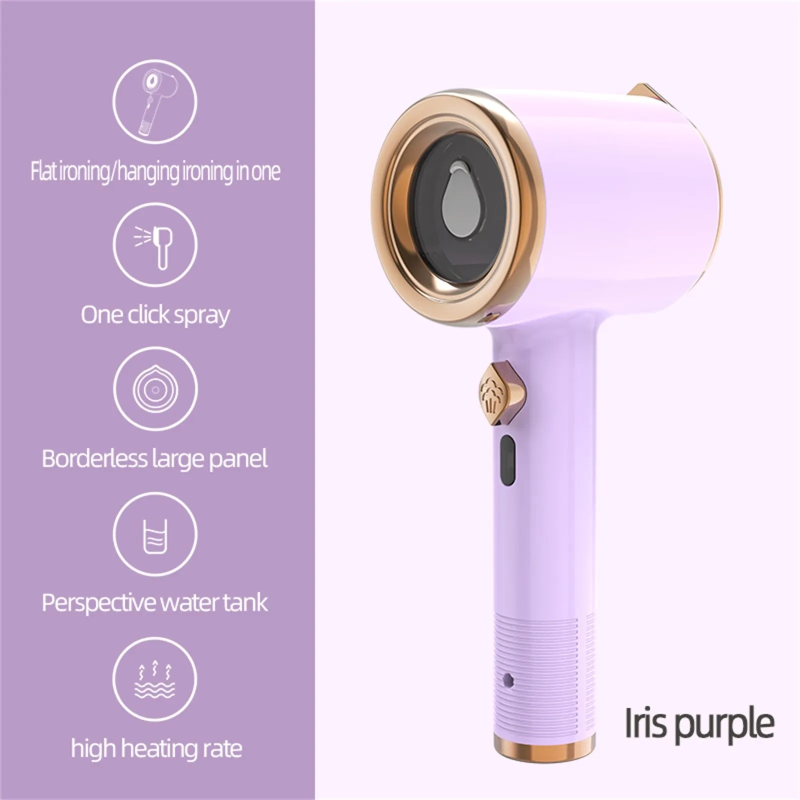 Portable Mini Ironing Machine New Travel Mini Steam Handheld Garment Steamer Super Clean Foaming Spray Rubber Rings for Couples