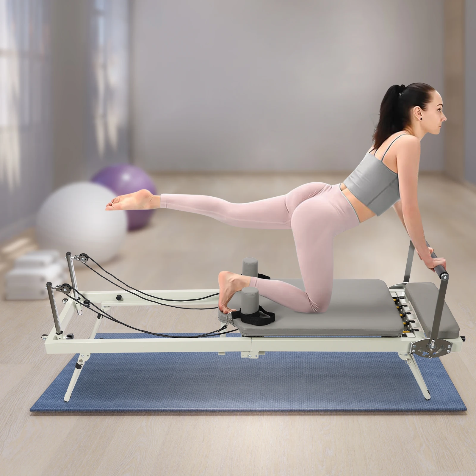 Foldable Pilates Reformer Machine 5
