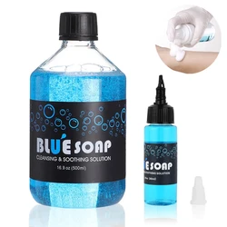 Tattoo Blue Soap with Tattoo Blister Spray Bottle Tattoo Cleaning Soothing Solution and Diffuser Bottle Kit Tattoo Accessories