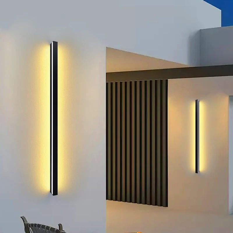 

Modern Long Strip LED Wall Lamp Outdoor Waterproof IP65 Aluminum Wall Light Garden porch Bedroom Light 220V Decor Lamp