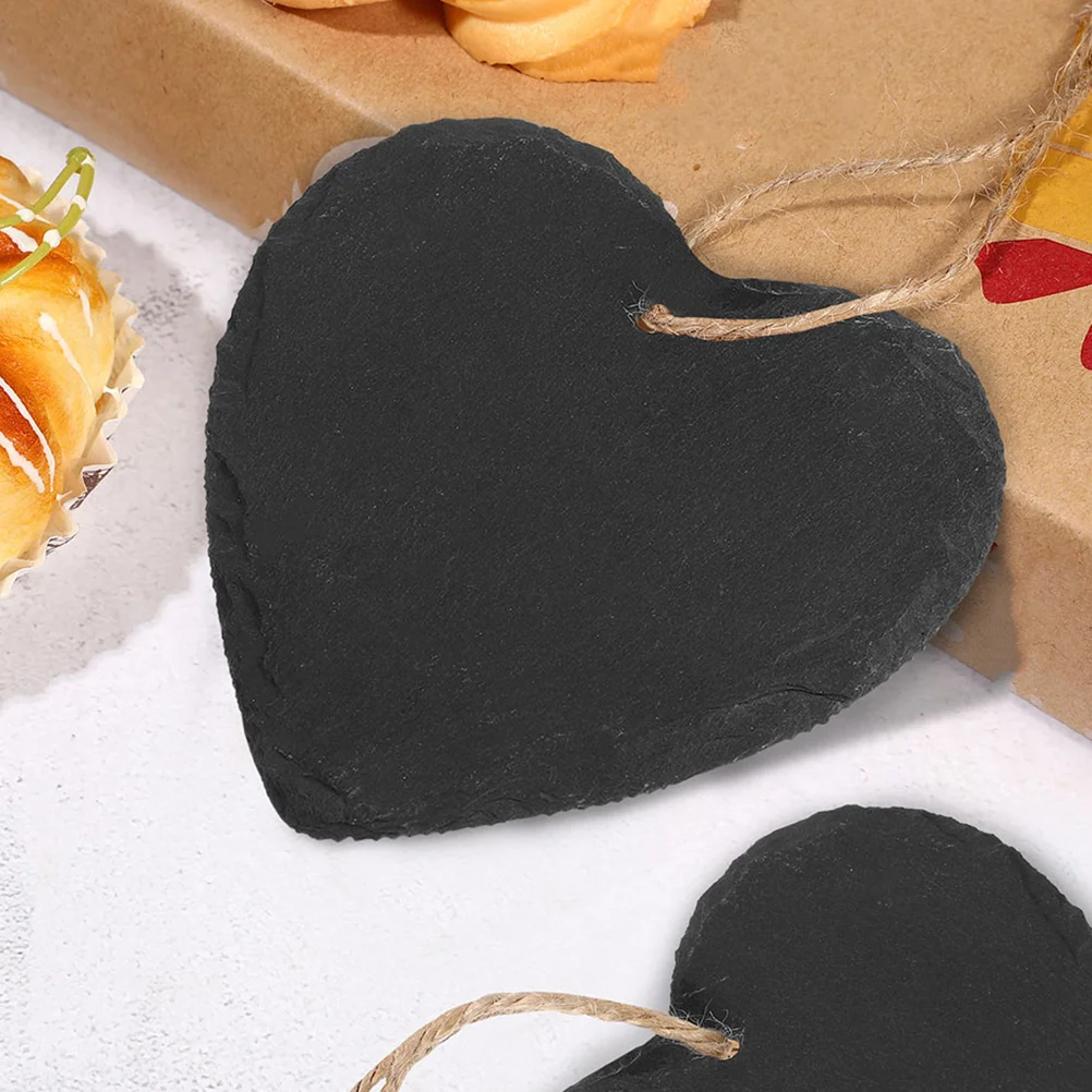 

40pcs Unfinished Blank Wooden Heart Shape Label Price Display Tags DIY Price Wooden Label