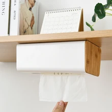 

No Punching Wall Suction Paper Box No Trace Sticker Bathroom Tissue Box Kitchen Rack Seamless Glue Tissue Box Tissue Holder