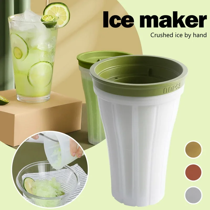 DIY Slushy Cup Ice Maker Cup Homemade Smoothie Milkshake Bottle Durable Slushy Ice Cream Maker Squeeze Slush Quick