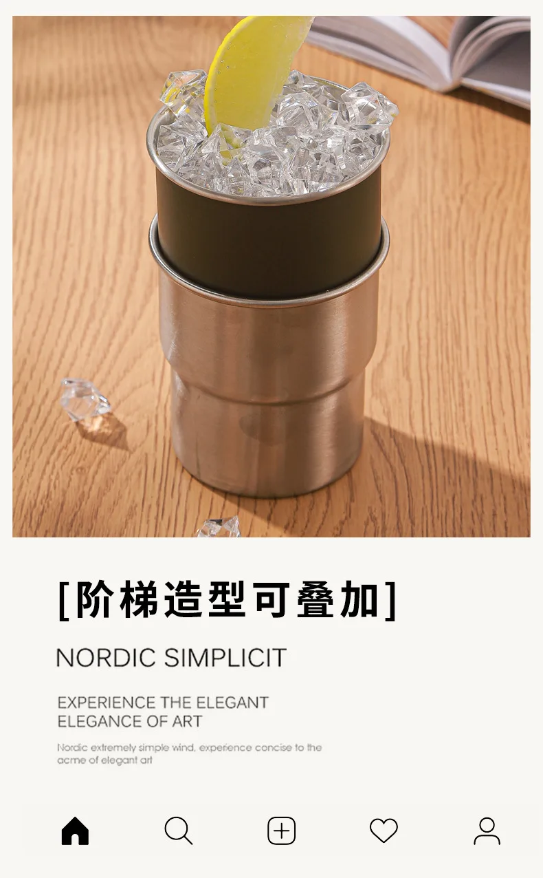 Creative Stainless Steel cup Beer Mug 300ml Outdoor Camping Coffee Mug Wholesale Free customization Logo 4 S87939be0387d496395d2a001afd03c3bY