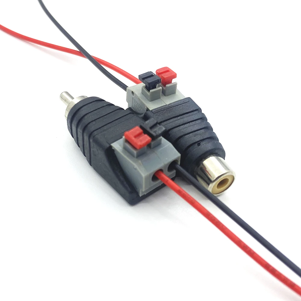 Connector Cables Speakers Jack Speaker Wire Rca Male Female 2pcs