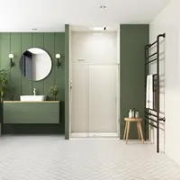 38-42"" W X 71"" H Piovt Swing Glass Shower Door,Pivot Frame Sliding Shower Door With 1/4""(6Mm) Clear Sgcc Tempered 2