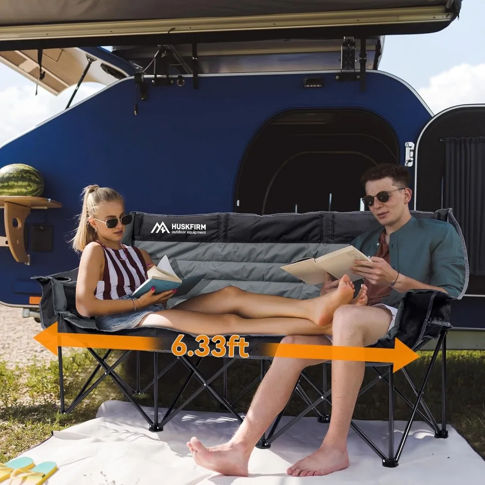 Triple-Seat Folding Camping Loveseat 2