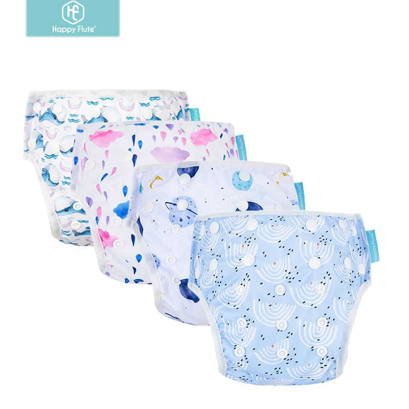 Swim Diaper 1PC Baby Reusable Swimming Diapers Boys or Girls Cartoon Swimwear Children Adjustable Summer Swimming Nappy Pants
