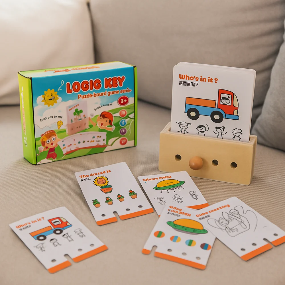 Montessori Logic Unlocking Game Matching Game Early Educational Logic Key Thinking Training Intelligence Multifunction