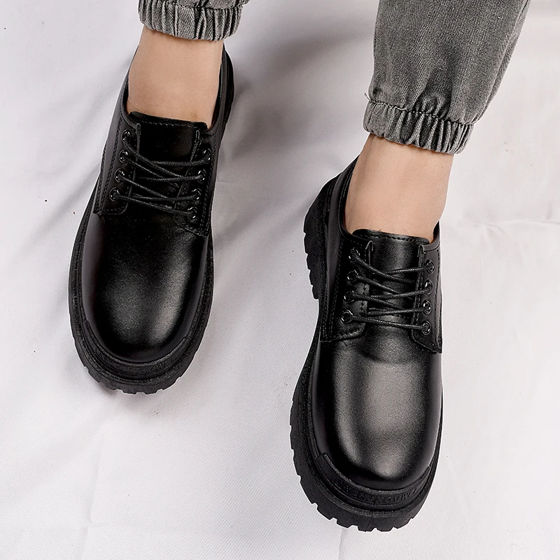Fashion Leather Mens Casual Shoes Breathable Business Lace-Up Handmade Shoes Hot Sale Brand Classic Men Shoes Flats Moccasins 6