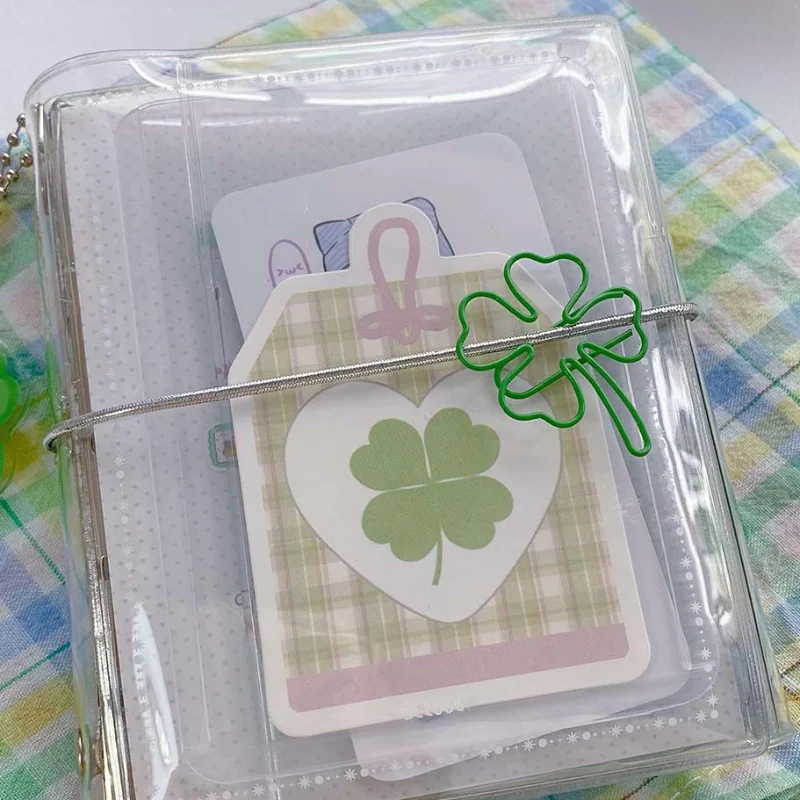 10/20Pcs INS 스타일 종이 클립 행운의 네잎 클로버 북마크 노트북 장식 스크랩북 선물용 미적 참신한 모양 클립