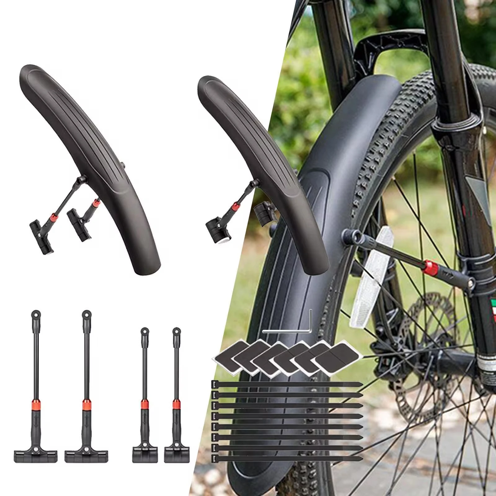 Description Picture 2 of itemMountain Bike Mudguard Bicycle Fenders Quick Release 26-29Inch Front Rear Tire Wheel MTB Bike Mud Guards Fender Bicycle Parts