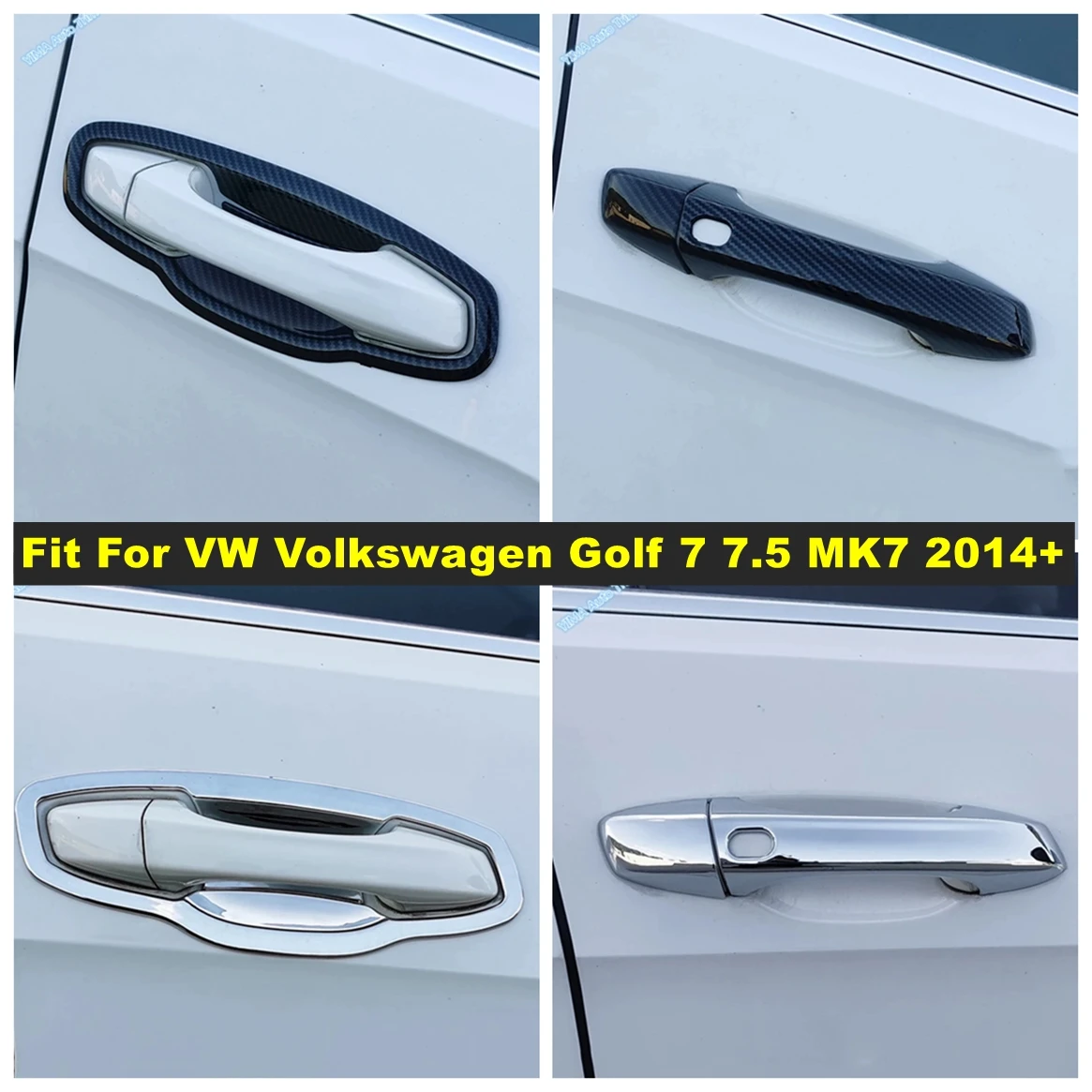 

Car Door Pull Doorknob Handle Bowl Cover Trim Garnish Bezel Moulding For VW Volkswagen Golf 7 7.5 MK7 2014 - 2019 Exterior Parts