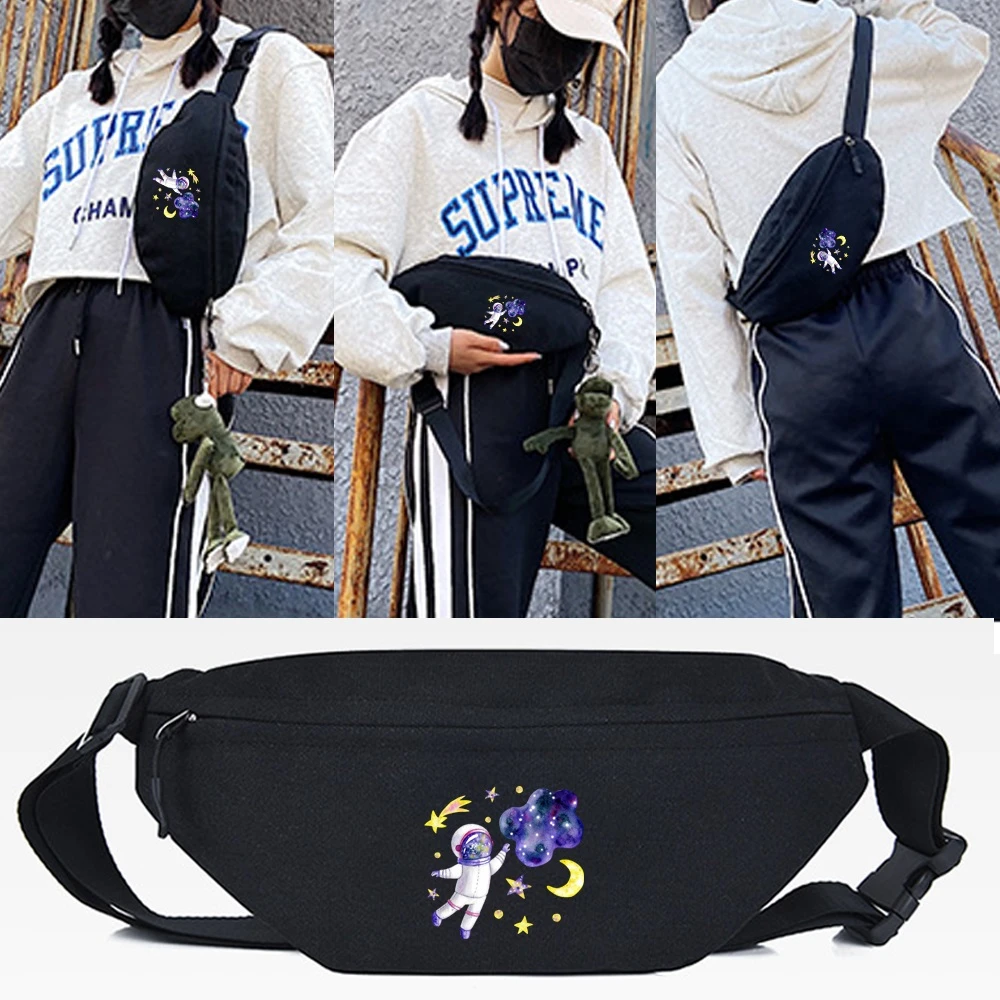 Riñonera informal con estampado de Touch The para hombre y mujer, bolso de cintura con estampado de estrellas, cinturón para teléfono, bolsa deportiva para el pecho, bolso cruzado para Unisex|Riñoneras| -