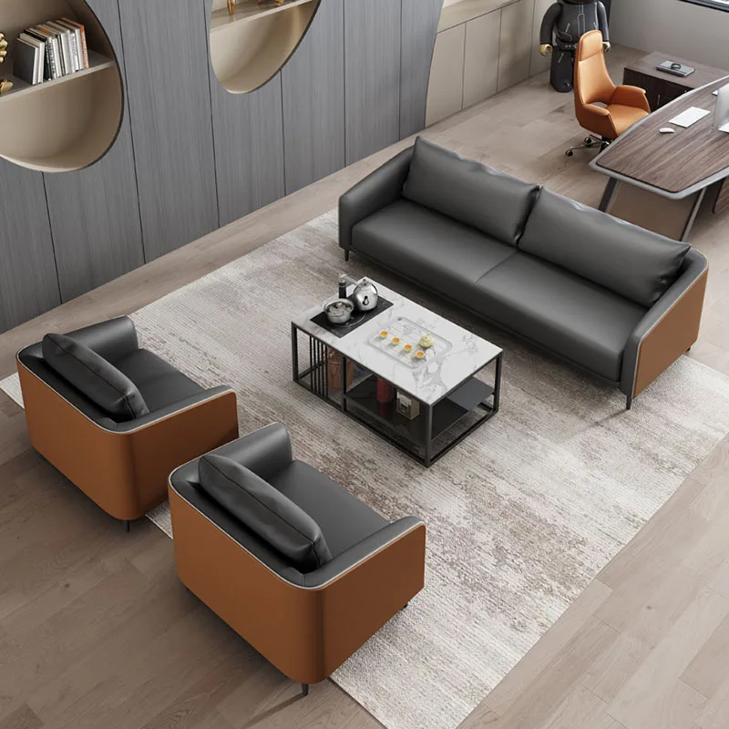 Luxury Nordic Office Sofas Japanese Accent Leather Sectional Office Sofas Individual Modernos Para Sala Furniture