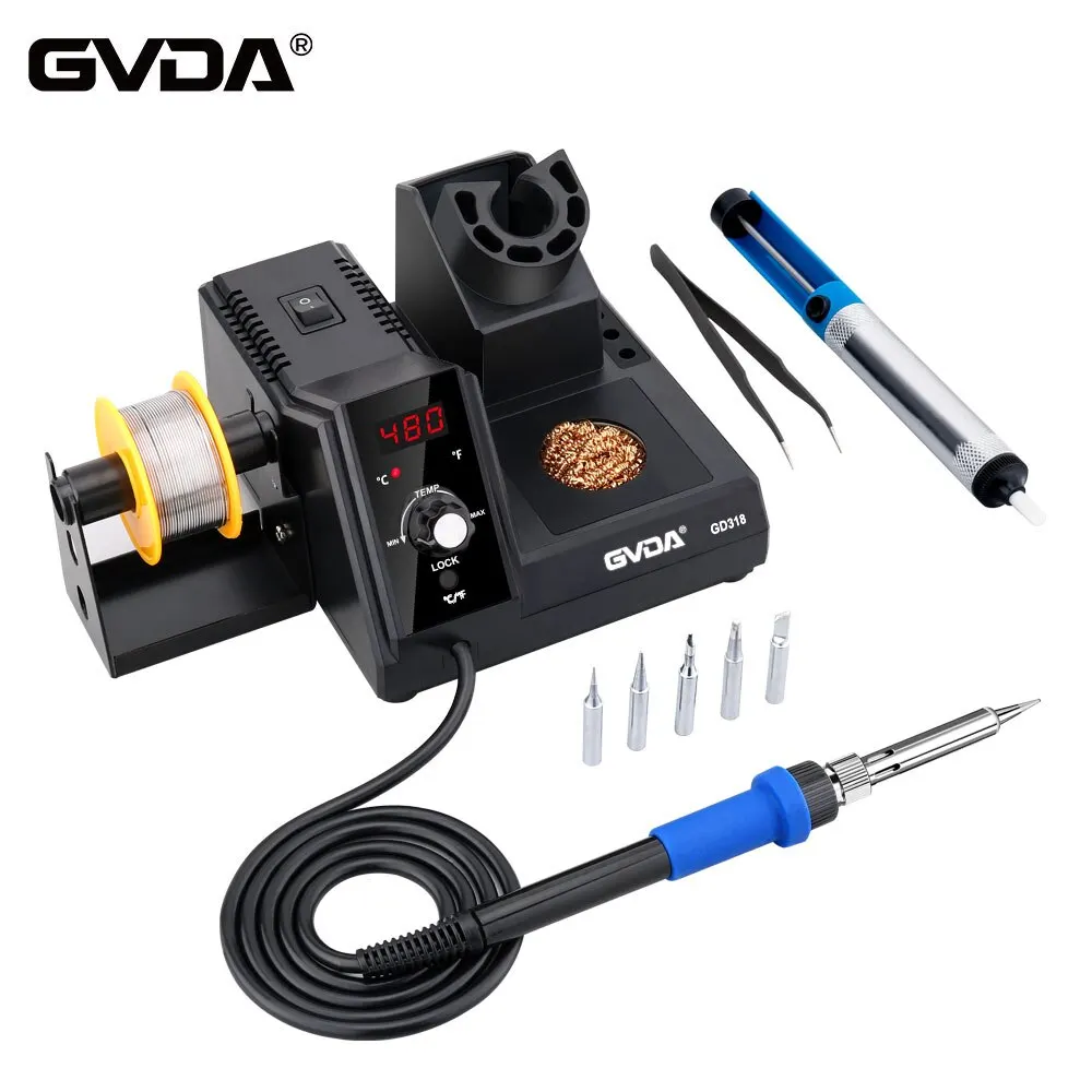 GVDA-Estación de soldadura 3S, Kit de soldador de calentamiento rápido, estación de retrabajo de soldadura para teléfono móvil BGA SMD PCB IC, herramientas de reparación