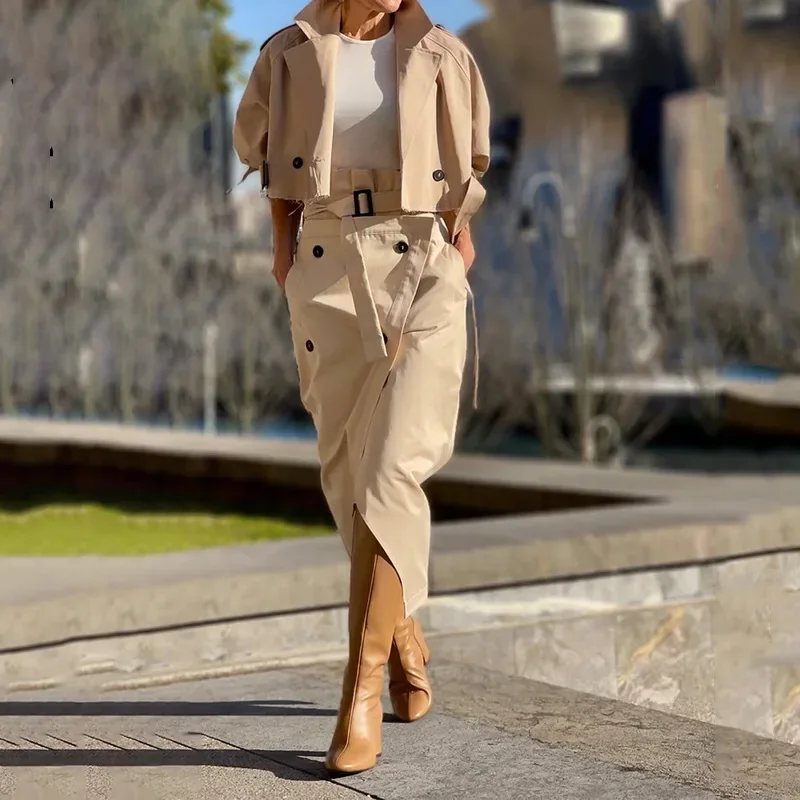 Colleen™ Elegant Two-Piece Set | Wrap-Front Top and Cropped Trousers main image 1