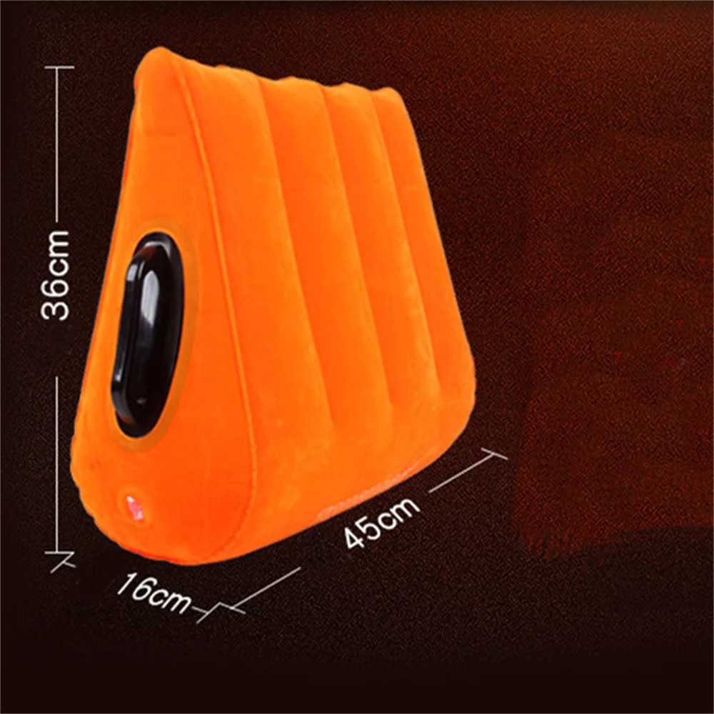 Inflatable Pillow Couples Toy For Deeper Position Support Triangle Ramp Cushion Furniture Adult Sex Toy For Men Women Couples