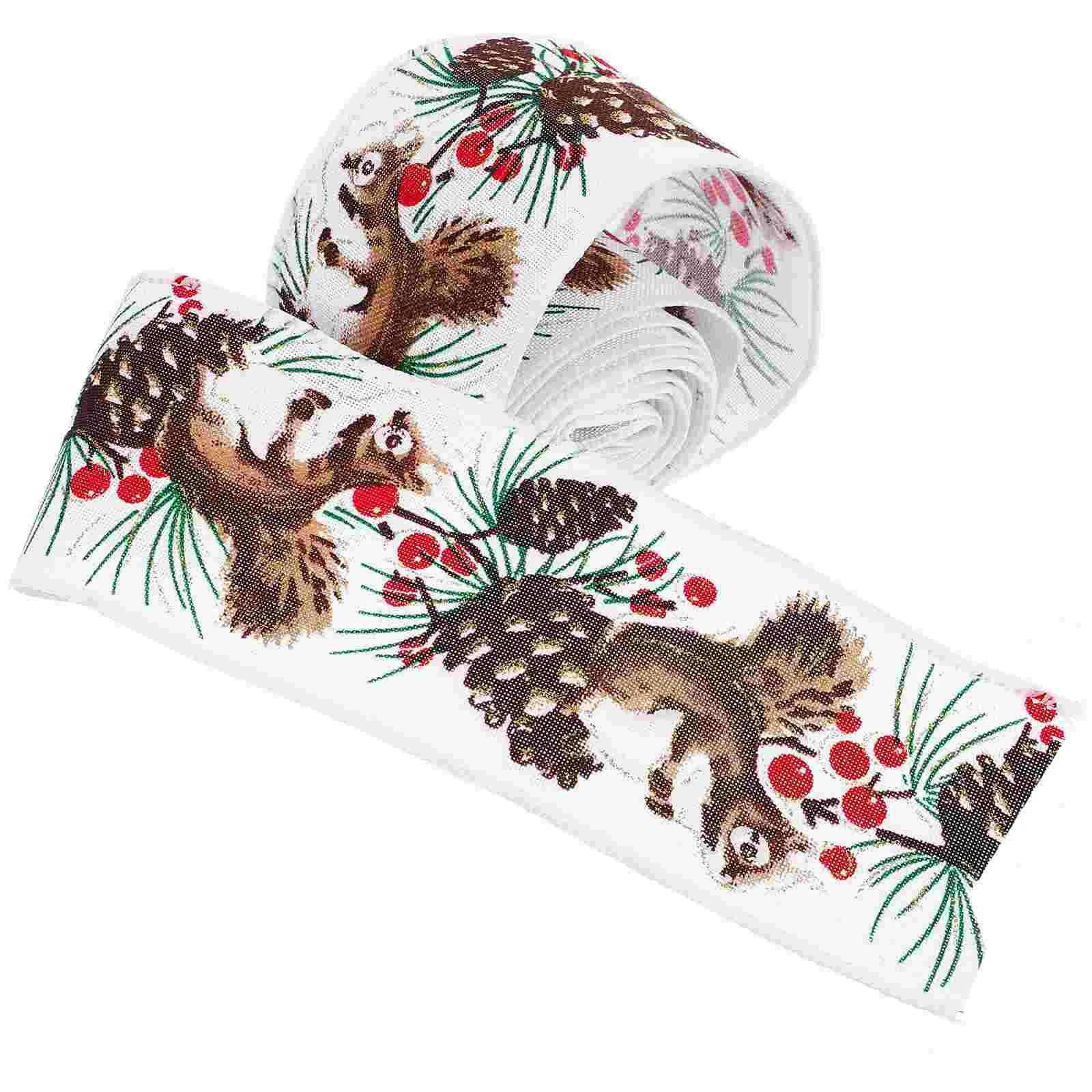 

6.3CM Christmas Ribbon Xmas Wired Ribbon Christmas Crafts Making Ribbon Wrapping Ribbon Xmas Gift