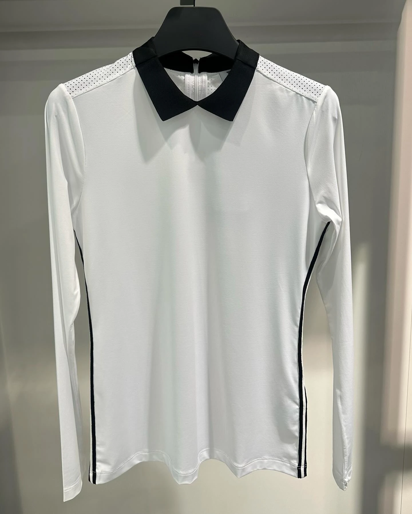 New spring summer thin stretch mesh back long sleeves golf shirt for women zippered sun blocker sports clothes top