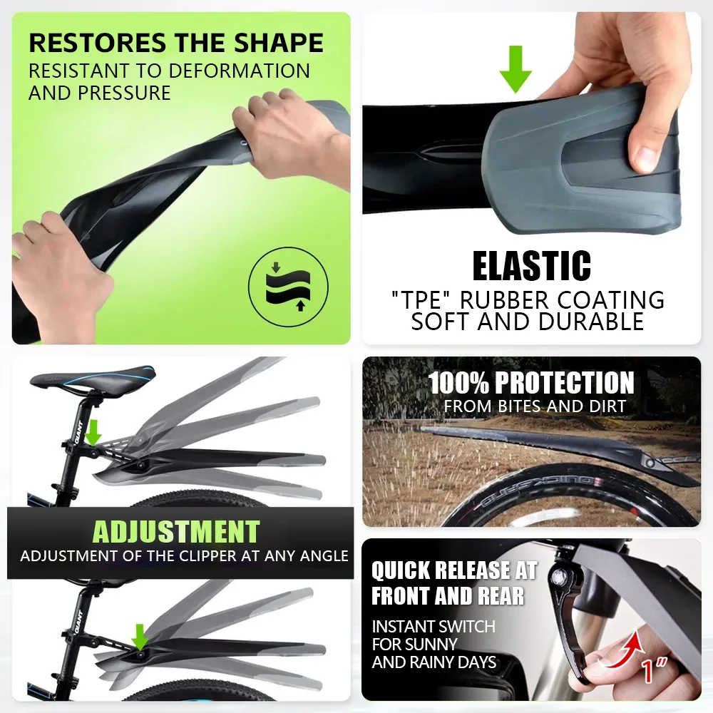 Parafango RBRL Per Bicicletta - Posteriore Universale 24-29 Pollici - Foto 3