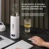 Portable Mini Stainless Steel Electric Kettle Office Travel Thermal Insulated One-Piece Heating Water Cup 110V US Standard 4