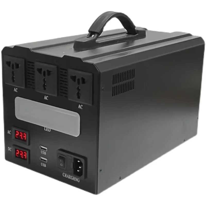 

Мобильный блок питания на 220 В, уличный мощный переносной Автомобильный блок питания с большой емкостью 1500 Вт, с функцией самостоятельного вождения и транспортировки