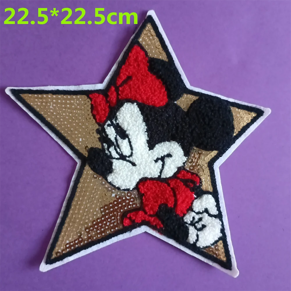 Tanie [Szt] Mickey Mouse haftowane naklejki na dzieci odzież dla dorosłych myszka Minnie sklep