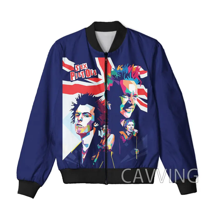 CAVVING 3D Printed  Rock band Sex Pistols  Zipper Bomber Jackets Men Overcoat Mens Coat Zip Up Jackets for Women/Men 2