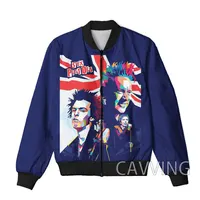 CAVVING 3D Printed  Rock band Sex Pistols  Zipper Bomber Jackets Men Overcoat Mens Coat Zip Up Jackets for Women/Men 2