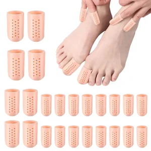 1Pair Foot Care Tool Silicone Gel Toe Separators Stretchers Tube Corns Blisters Protector Bunion Toe Finger Protection