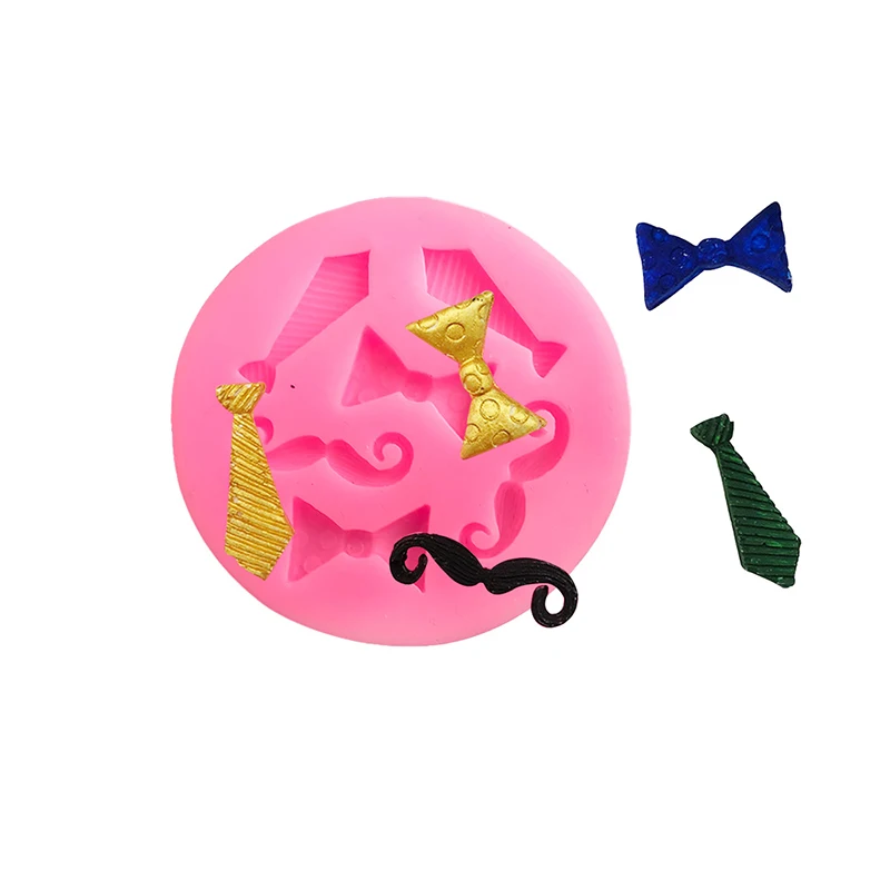 Mini-Fliegen, Schnurrbart, Bart, Krawatte, Fondantform, Ausstechformen, Vatertag, Süßigkeiten, Schokolade, Cupcake-Topper, Kuchen-Pop-Dekoration – Detail 5