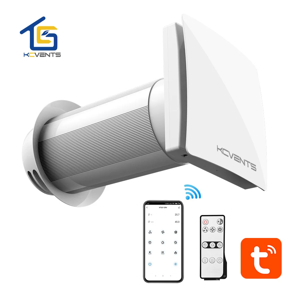 Kit VMC Double Flux Awenta AHR160 – 160 Mm – Extracteur Avec Wifi Et Télécommande