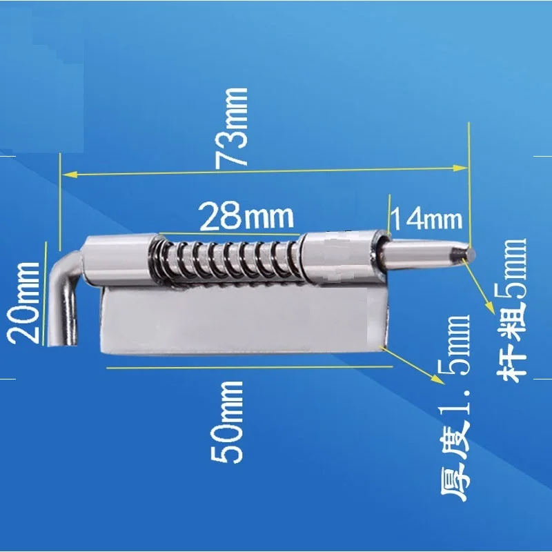 Long Silver Door Latch Sliding Lock Barrel Bolt Latch Hasp Staple Gate Safety Lock Barrel Bolt Spring 1Pc door latch