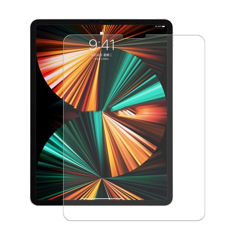 Фото Закаленное стекло 9H для iPad Pro 12,9 2021, защита экрана планшета A2379 A2461 A2462, без пузырьков, устойчивая к царапинам HD защитная пленка №1