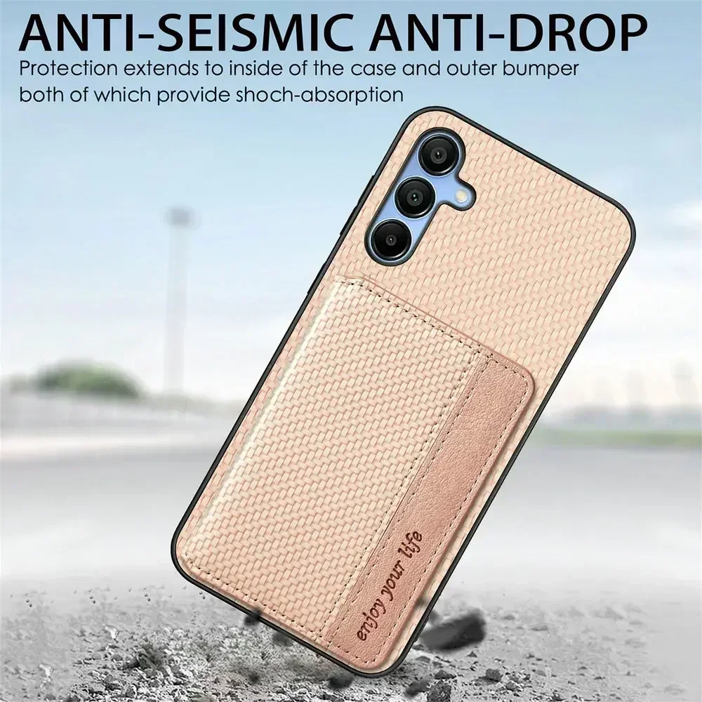 RFID Leather Magnetic Card Holder Wallet Phone Case
