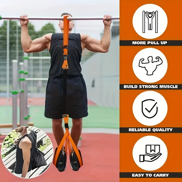6pcs pull-up assist belt for indoor fitness exercise, horizontal bar auxiliary belt, tension device, fitness tension rope, elast 3