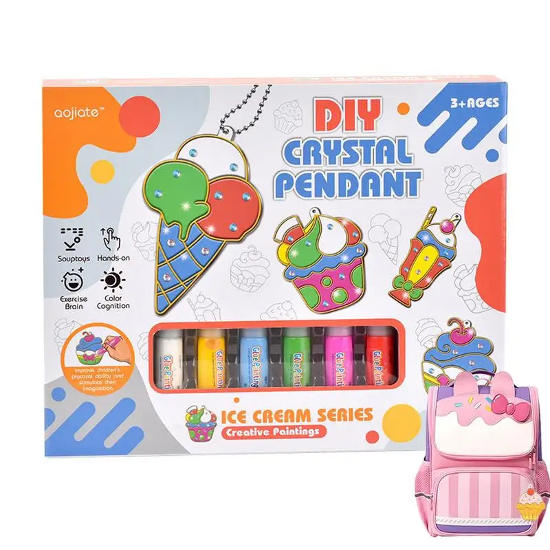 

Christmas Crafts Ornament Kits Child Friendly Bake-Free Christmas Paint Your Own Sets Stress Relief DIY Crystal Pendant Kit