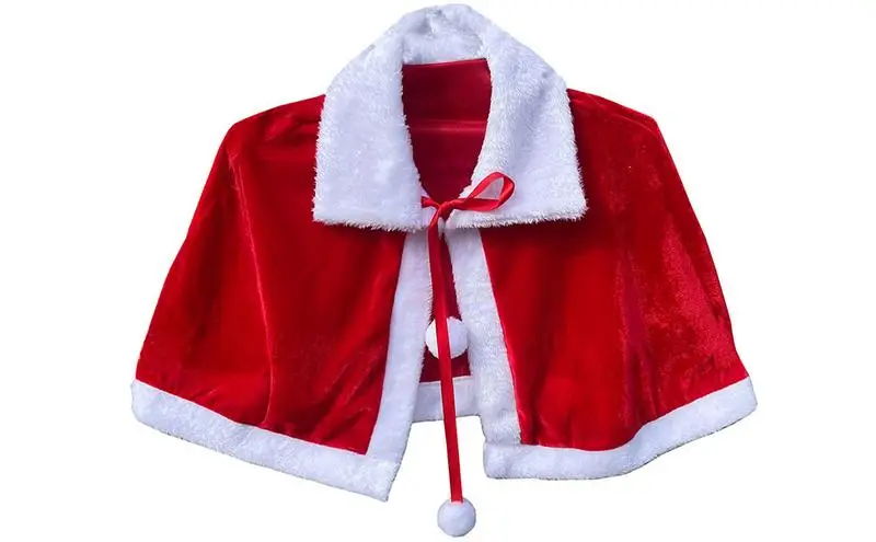 

Red Christmas Cape For Girls Party Costume Cloak Cape Santa Claus Cape For Women Warm Shoulder Wrap Christmas Costume Shawl