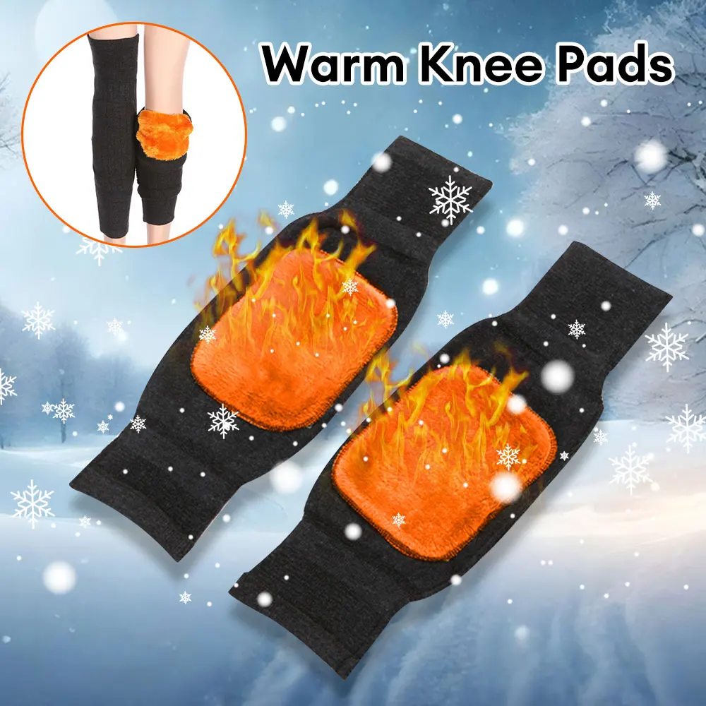 Winter Knee Brace Thermal Leg Knee Warmer Sleeve for Women Men Wool KneePad Support for Joint Pain Tendonitis Arthritis