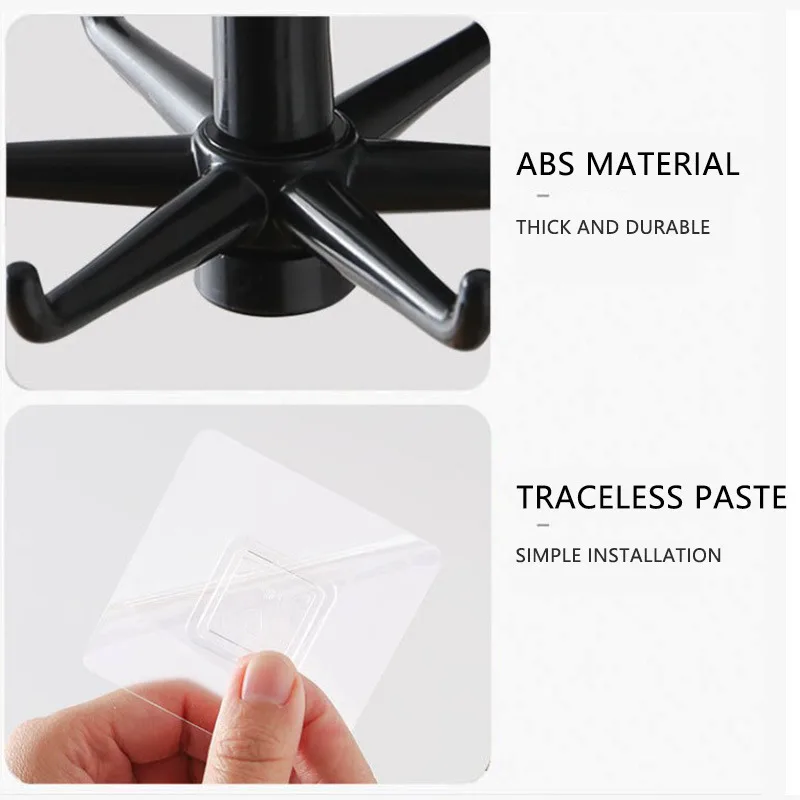 주방 후크 다목적 후크 360 회전 회전식 랙 주최자 및 스토리지 스푼 행거 액세서리 - imaget 4 주방 후크 다목적 후크 360 회전 회전식 랙 주최자 및 스토리지 스푼 행거 액세서리 - imaget 4