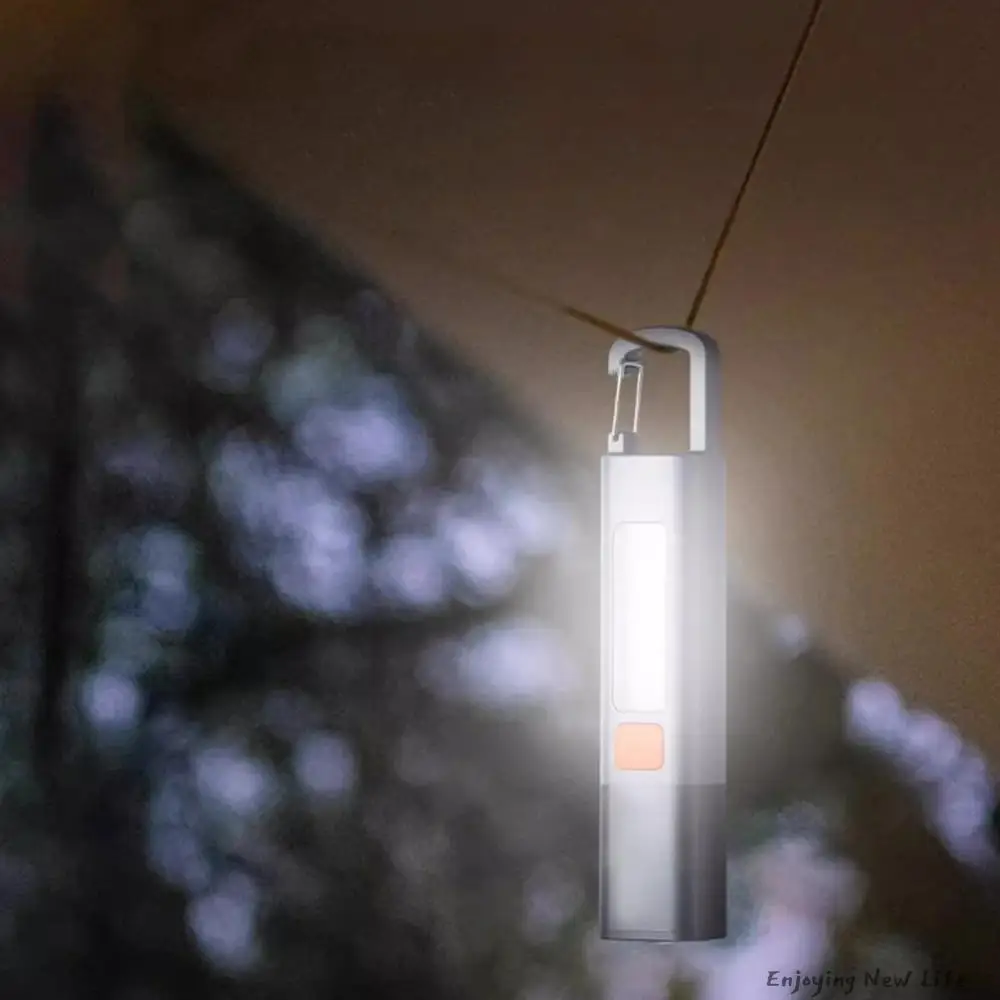 Description Picture 5 of item5//4/3/2/1PCS LED Flashlight Torch Light with Hook Zoomable Torch Outdoor Camping Hiking Long Emergency Lantern COB Side Lamp