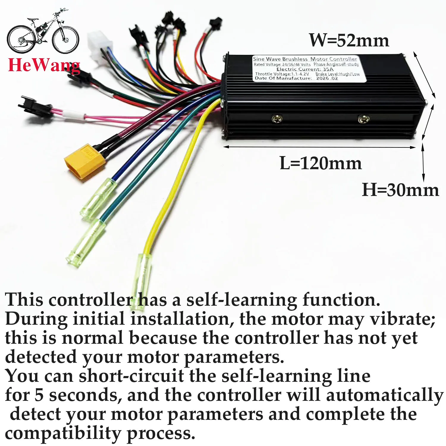24V 36V 48V 750W-1000W E-Bike Controller Sine wave 35A Controller for UART No.2