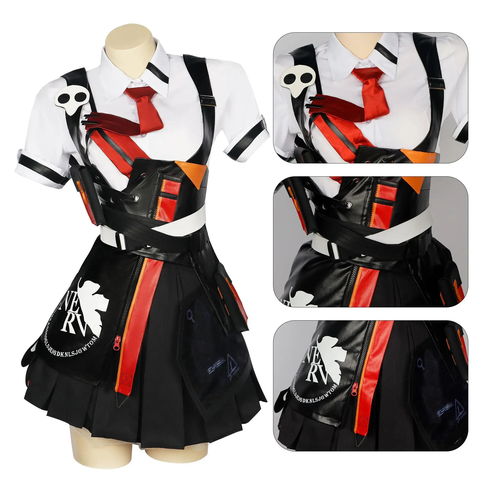 Neon Genesis Evangelion Asuka Langley Soryu Sailor School Uniform Cosplay Costume