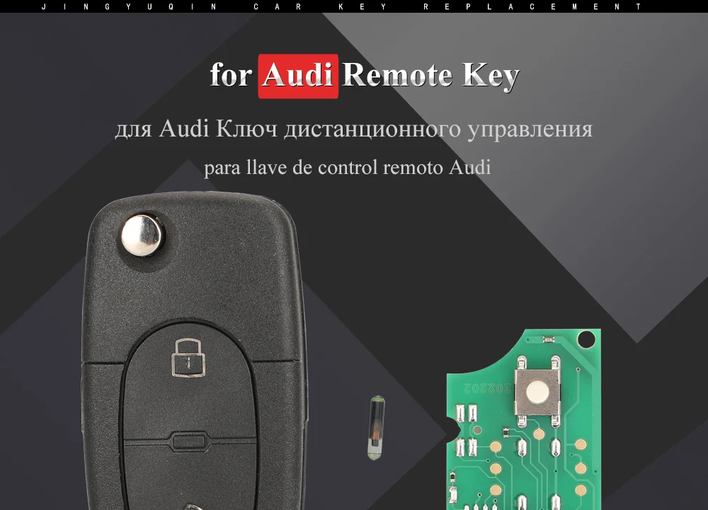 Keyforkess Chip chiave remota 433Mhz ID48 Chip per Audi A3 A4 A6 A8 TT 2 pulsante Flip pieghevole chiave dell'automobile Contol 4D0.837.231 - S87957c983d944140a666519b02b1a0c6p