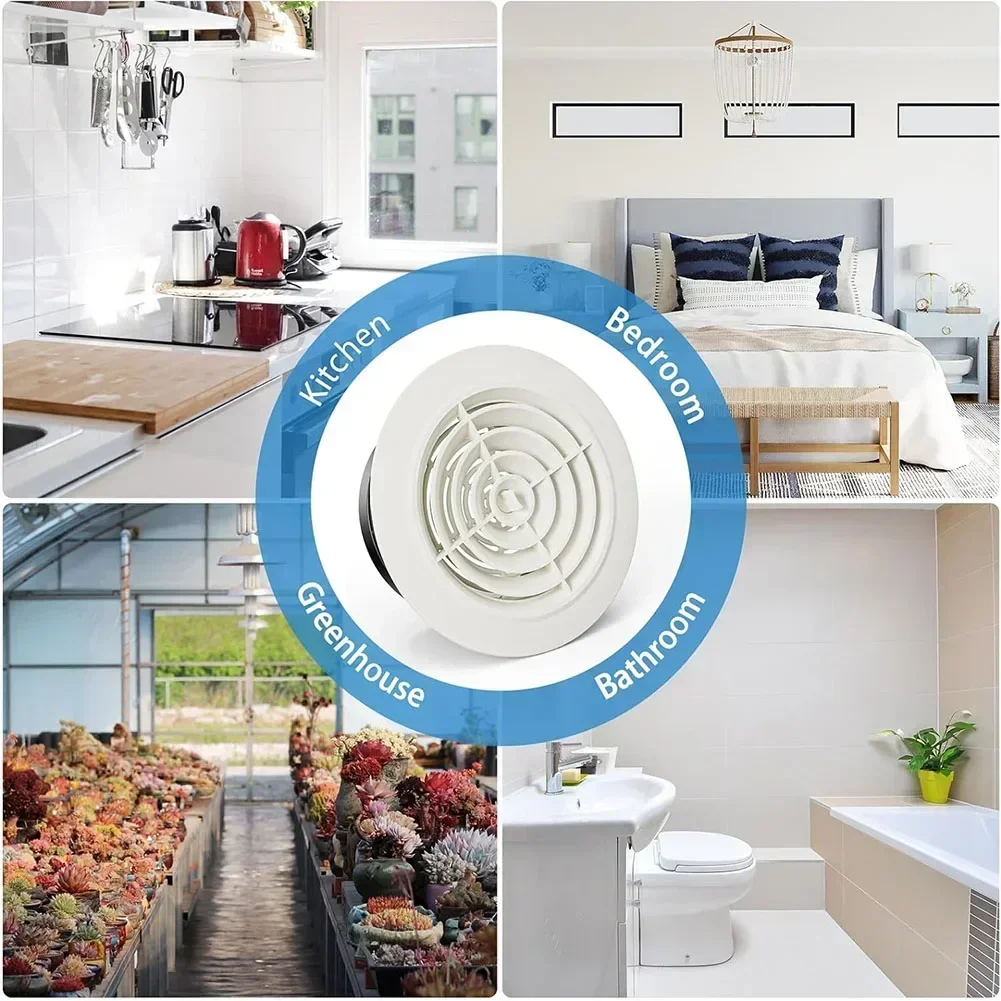 Vent Cover Ventilation Grille Air Circulation Vents Cover Rotating Button ABS Ventilation Grille Adjustable Wall Interior Vent