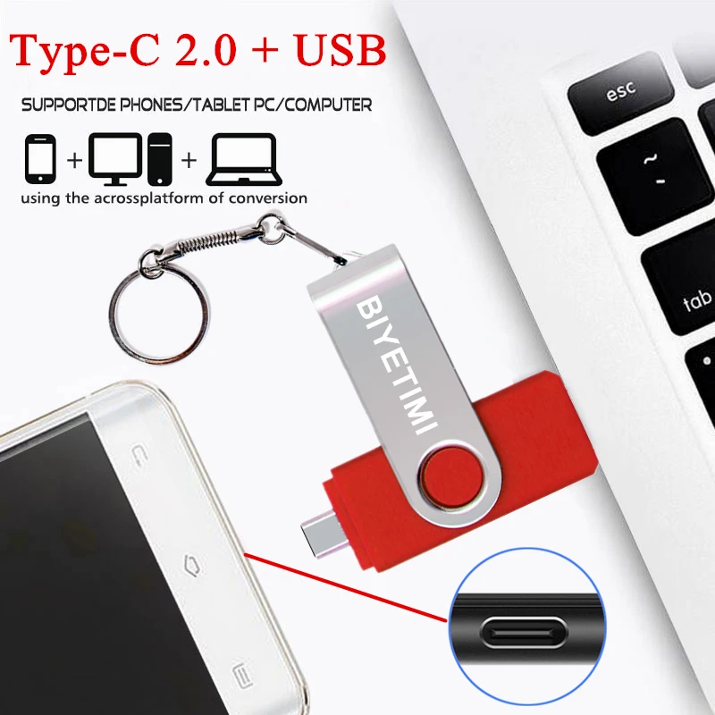Type C Usb Flash Drives 2.0 128gb 64gb 32G 4G for Phon usb flash drive flash drive type c pendrive