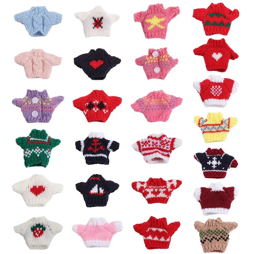 1pc Dolls Sweater Clothing for Ob11 16cm 17cm Bjd Idol Doll 10cm Plush Toys Clothes Cute BJD Dress-up Doll Accessories 2
