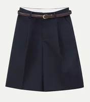Women's High Waist Loose Wide Leg Shorts with Belt, Casual Summer - Image 5
